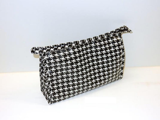 Toilettas pied de poule zwart wit