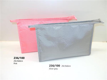 Toilettas roze of zilver 29x19x8cm