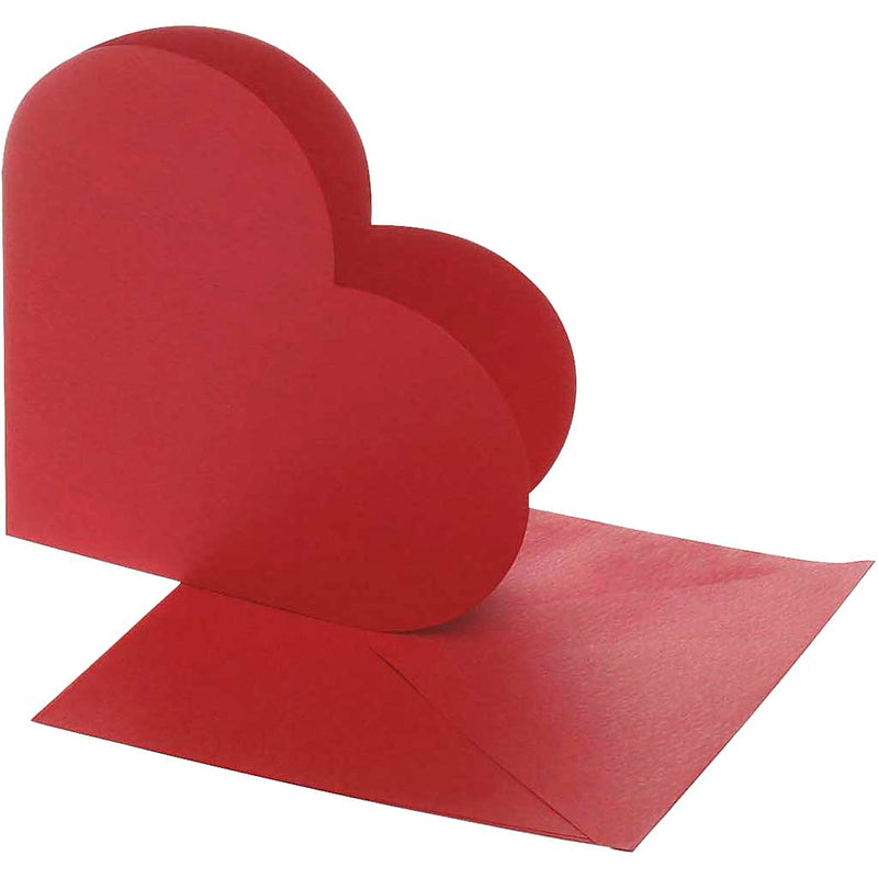 Load image into Gallery viewer, Https: www.cchobby.nl hartvormige-kaarten-afmeting-kaart-12-5x12-5-cm-afmeting-envelop-13-5x13-5-cm-rood-10-set-1-doos
