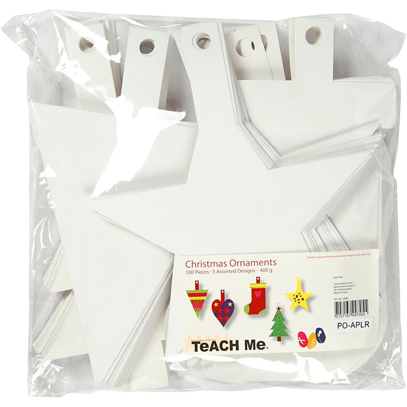 Load image into Gallery viewer, Https: www.cchobby.nl kerst-ornamenten-h-23-5-26-5-cm-b-15-5-20-5-cm-wit-100-stuk-1-doos
