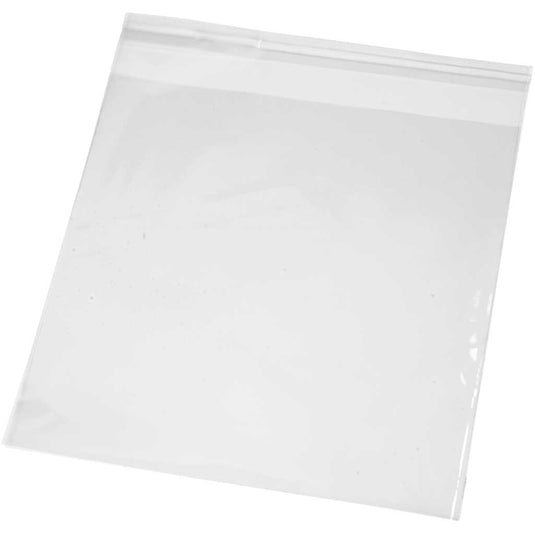 Cellofaan zakjes, h: 16 cm, b: 16 cm, dikte 25 my, 20 stuk 1 doos