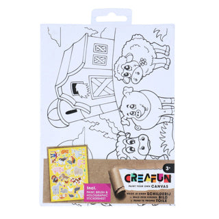 Creafun schilderen op canvas met stickers 6-delig | 6 stuks