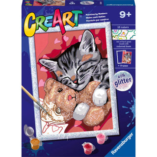 Afbeelding laden in galerijviewer, Ravensburger creart vredige poes schilderen op nummer
