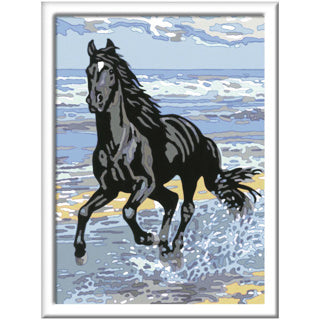 Chargez l'image dans la visionneuse de la galerie, Ravensburger schilderen op nummer paard in de branding
