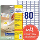 Etiketten avery l4732rev-25 35,6x16,9mm herkleefbaar
