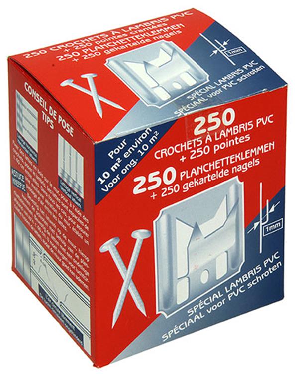 Afbeelding laden in galerijviewer, 1014283 - 250 planchetteklemmen met nagels 1mm | 5 stuks
