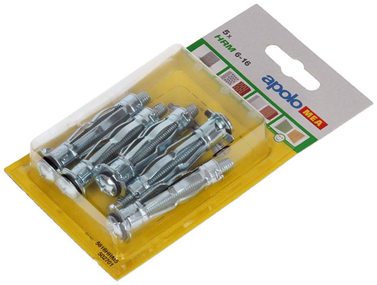 Afbeelding laden in galerijviewer, Celo 1015454 - 5 metale gipsplaatpluggen hrm 502701 13mm 6x16mm | 5 stuks
