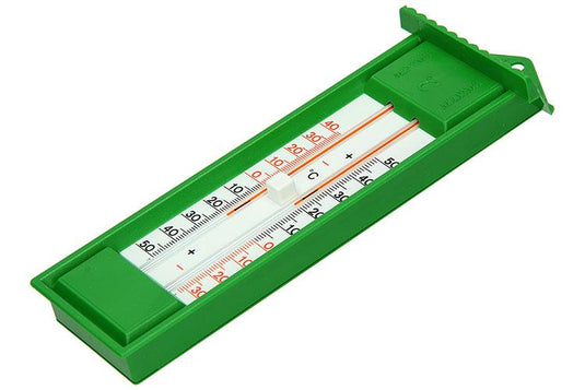 1008121 - min-max thermometer huisje kunststof groen | 2 stuks