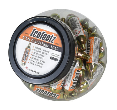 Icetoolz co2 patronen 16 gram met schroefdraad a821 (pot van 50 stuks)