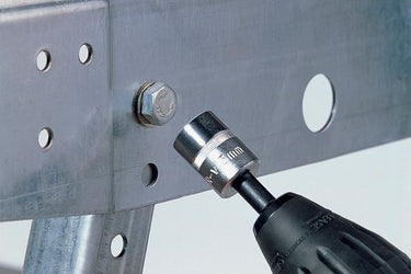 Wolfcraft dopsleutel-set | adapter | 50mm | 7 8 10 13mm | 1 set - 2413000