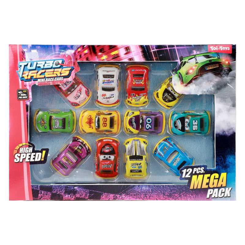Chargez l'image dans la visionneuse de la galerie, Turbo racers pull back rally auto's - 12st.
