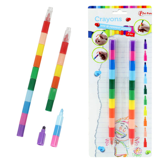 Toi-toys 10-in-1 waskrijt pen, 2st.