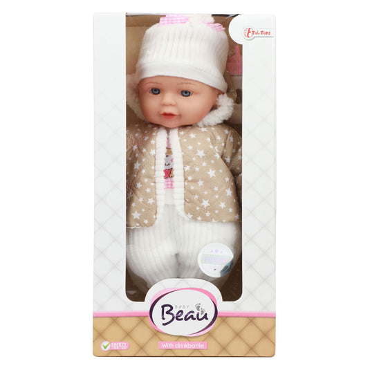 Toi-toys lovely baby babypop winterkleren en flesje