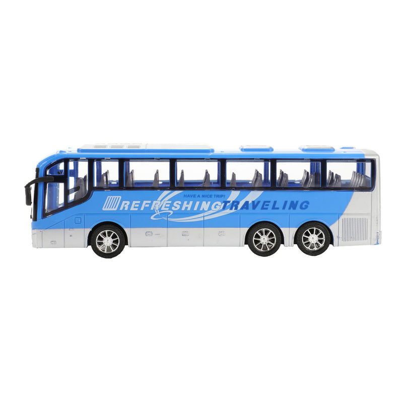 Afbeelding laden in galerijviewer, Cars trucks vehicool reisbus blauw frictie - 32cm
