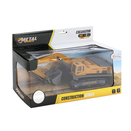 Toi-toys graafmachine metal junior 1:55 staal geel zwart