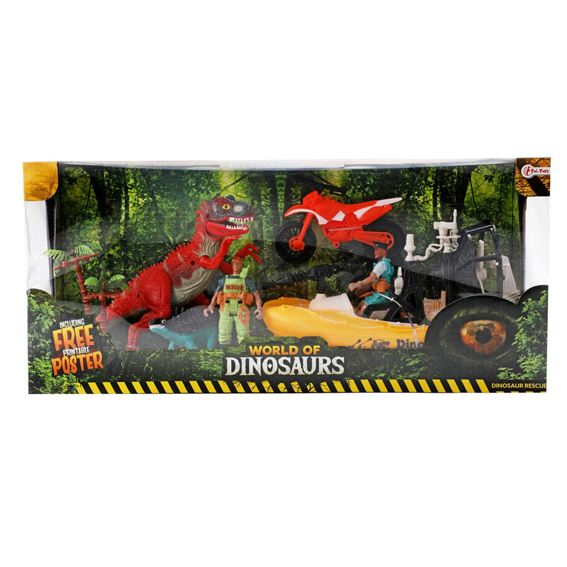 Load image into Gallery viewer, World of dinosaurs speelset - boot en motor met dino's
