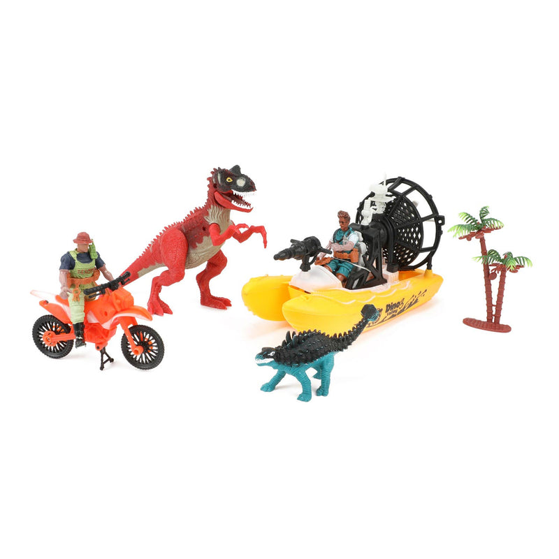 Load image into Gallery viewer, World of dinosaurs speelset - boot en motor met dino's
