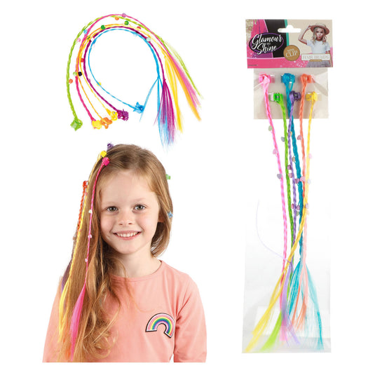 Toi-toys haarlok haarclip met hartjes, 6st.
