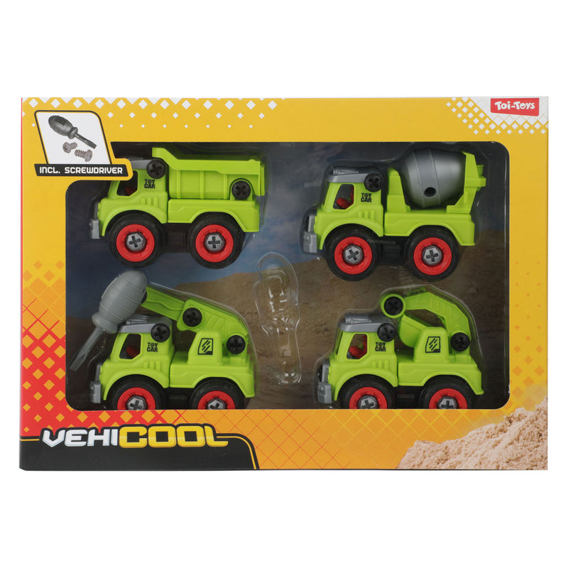 Load image into Gallery viewer, Toi-toys cars trucks bouwvoertuigen met schroevendraaier
