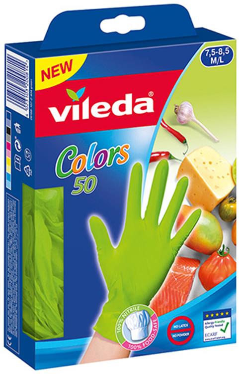 Laden Sie das Bild in Galerie -Viewer, Vileda 1057857 - handschoenen colors 50pcs m l | 4 stuks

