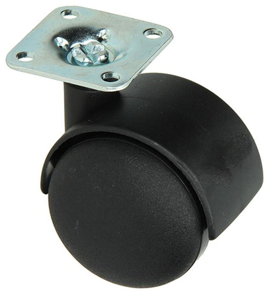 Mack by tente 1013570 - dubbel rol zwart m plaat 50mm | 10 stuks