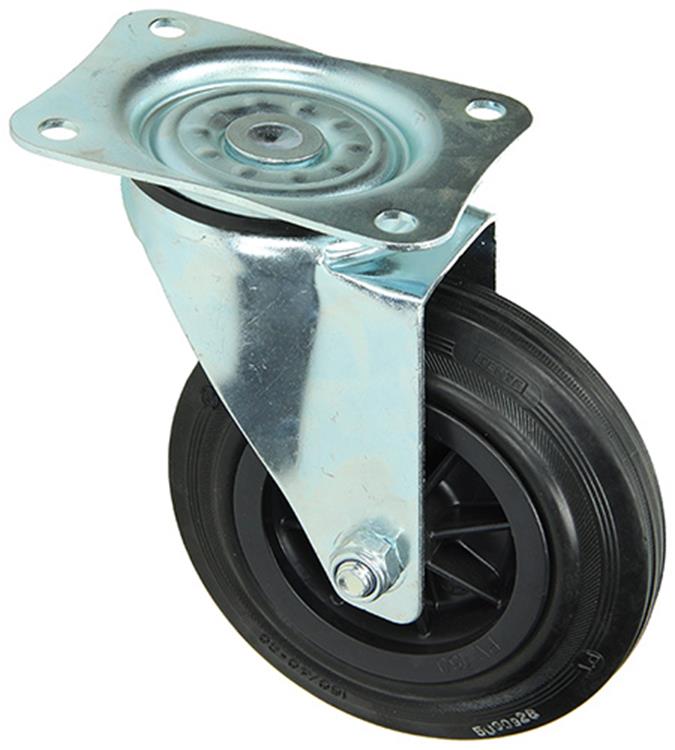 Chargez l'image dans la visionneuse de la galerie, Mack by tente 1049128 - zwenkwiel bevestigingsplaat rubber met nylon velg 160mm | 4 stuks
