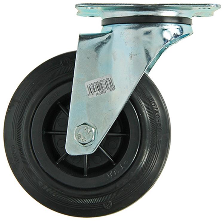 Chargez l'image dans la visionneuse de la galerie, Mack by tente 1049128 - zwenkwiel bevestigingsplaat rubber met nylon velg 160mm | 4 stuks
