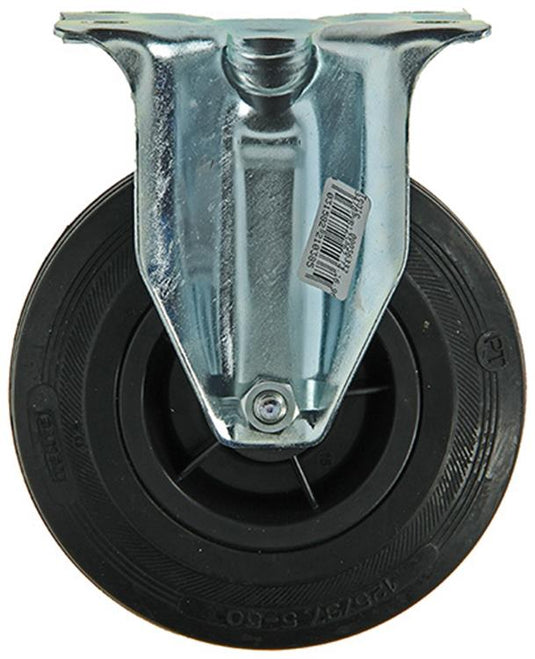 Mack by tente 1049127 - vast wiel bevestigingsplaat rubber met nylon velg 125mm | 4 stuks