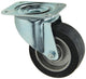 Mack by tente 1058941 - zwenkwiel rubber zwart loopvl alu velg , plaat 100 mm | 5 stuks