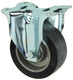 Mack by tente 1058930 - vast wiel met rubber zw loopvlalu velg , plaat 100 mm | 4 stuks
