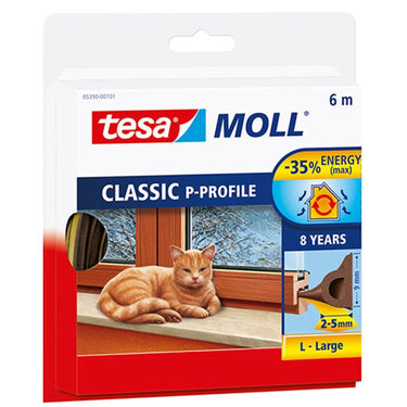 Tesa p-profile 05390-00101-00 afdichtingstape moll bruin (l x b) 6 m x 9 mm 1 stuk(s)