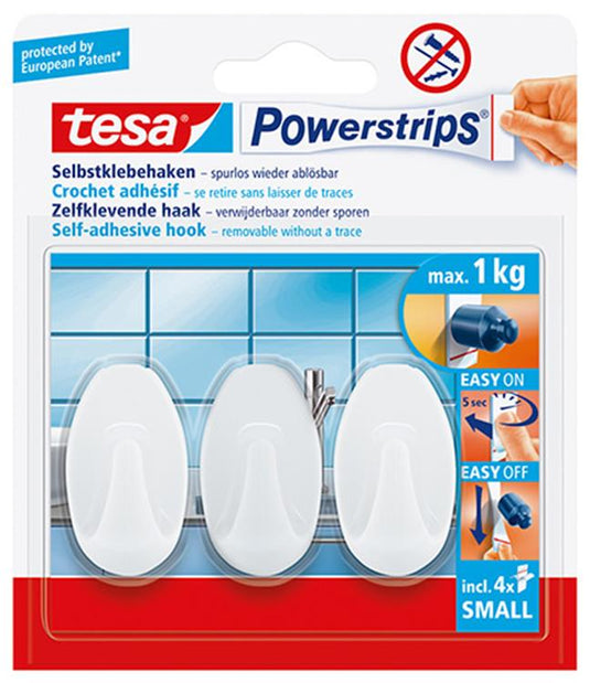 Tesa 1001524 - powerst.mini wit oval | 6 stuks