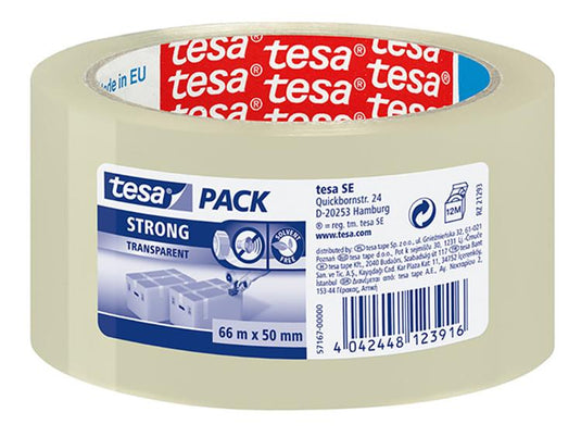 Tesa pack ultra strong verpakkingstape - 66m x 50mm - 1 stuks - transparant