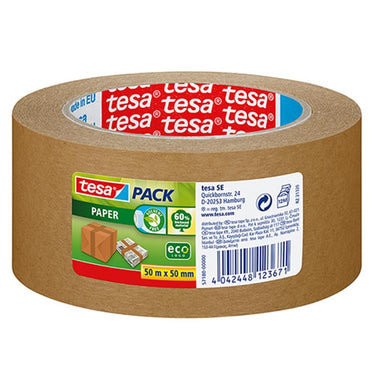 Tesa verpakkingstape papier - bruin - 50mx50mm