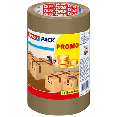 Tesa 1005057 - pack standard 3 rolls standard brown 66:50 | 3 stuks