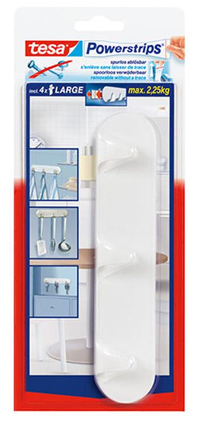 Tesa 1002613 - powerstrips hakenrek wit | 6 stuks