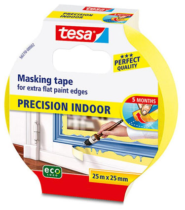 Tesa precision indoor 56270-00000-01 maskeertape geel (l x b) 25 m x 25 mm 1 stuk(s)