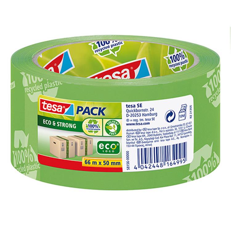Afbeelding laden in galerijviewer, Tesa eco strong 58156-00000-00 pakband pack groen (l x b) 66 m x 50 mm 1 stuk(s)

