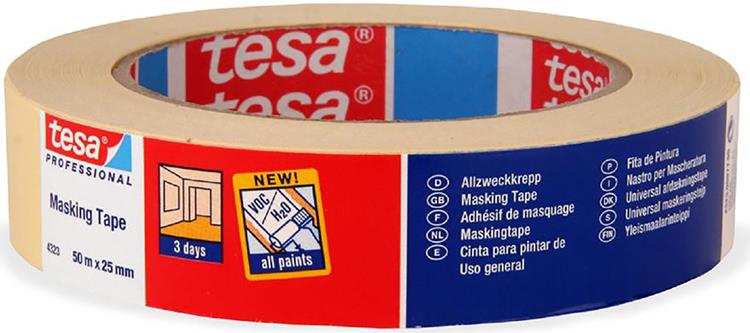 Chargez l'image dans la visionneuse de la galerie, Tesa professional tesa standard 04323-00041-00 schilderstape tesakrepp beige (l x b) 50 m x 25 mm 1 stuk(s)
