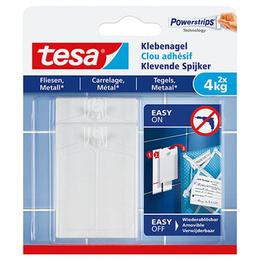 Tesa 1051195 - klevende spijker tegels metaal 4kg | 8 stuks