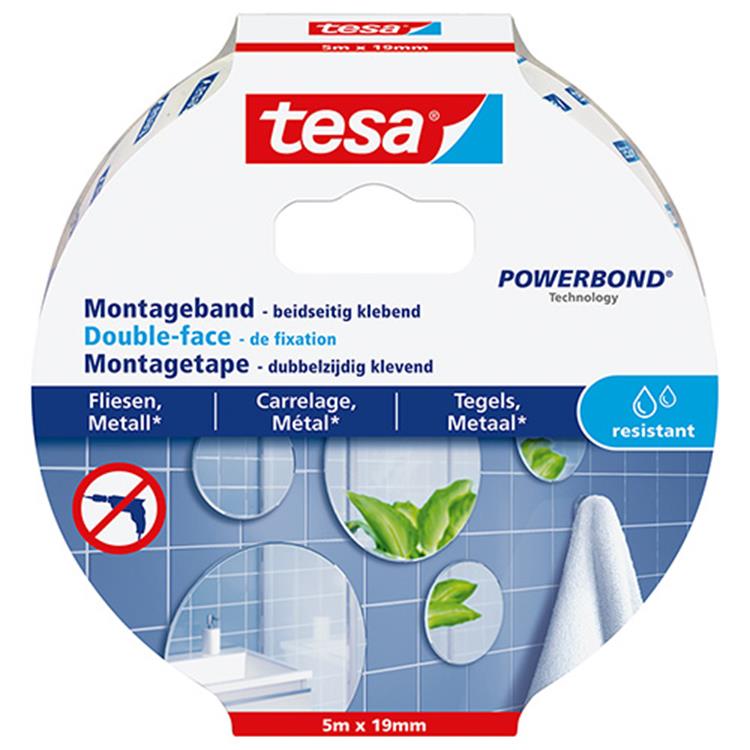 Afbeelding laden in galerijviewer, Tesa 1051184 - powerbond® montagetape waterproof 5m:19mm | 5 stuks
