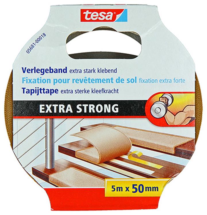 Afbeelding laden in galerijviewer, Tesa 1054487 - tapijttape extra strong 5m x 50mm | 6 stuks
