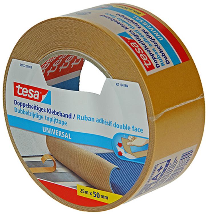 Afbeelding laden in galerijviewer, Tesa dubbelzijdig plakband universeel veelzijdig verpakking decoratie tapijt – 25m x 50mm
