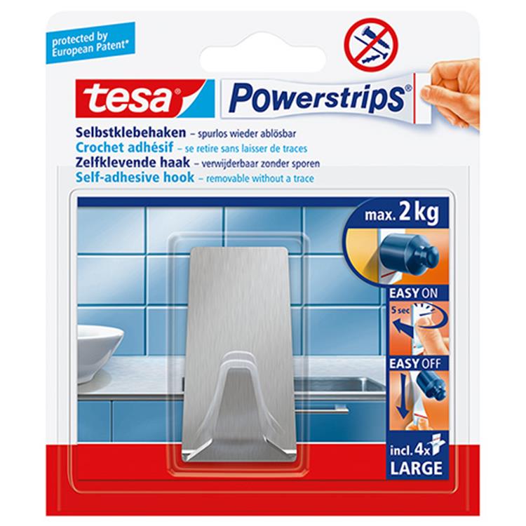 Afbeelding laden in galerijviewer, Tesa 1057863 - powerstrips large metaal rechthoekig | 6 stuks
