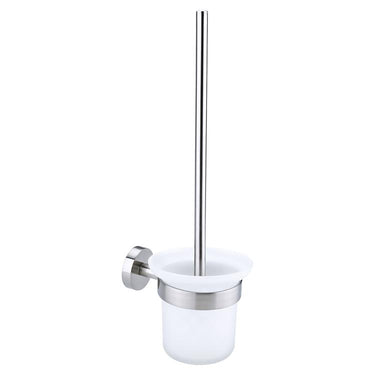 Tesa toiletborstel moon roestvrijstalen look zelfklevend zonder boren – 145x112x379mm