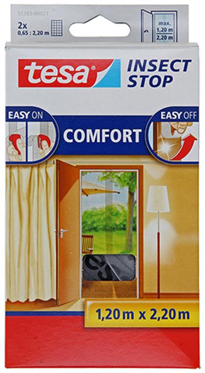 Afbeelding laden in galerijviewer, Tesa insect stop h l fly screen premium for doors - hor voor deur met klittenband, verwijderbaar, antraciet - 120 x 220 cm
