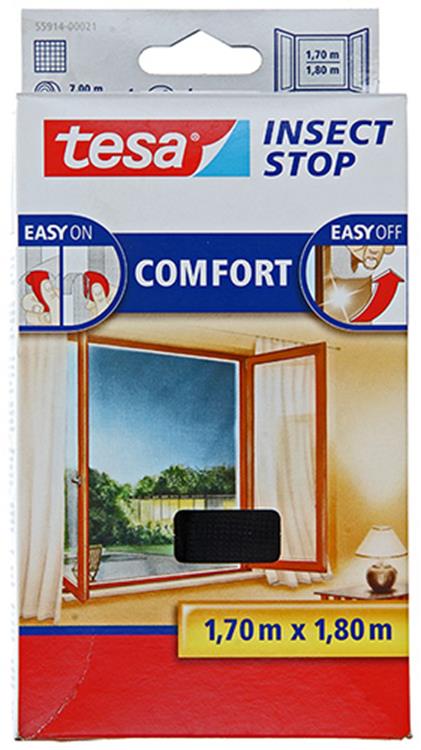 Afbeelding laden in galerijviewer, Tesa insect stop h l fly screen premium for windows - hor met sterke klittenband, verwijderbaar zonder resten, op maat snijden - 170 x 180 cm - antraciet (transparant)
