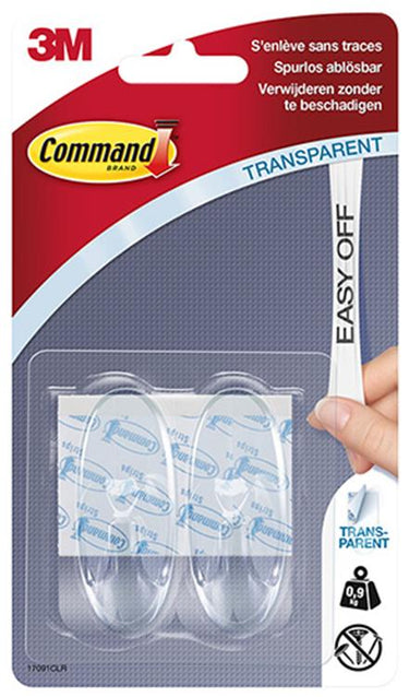 3m 1009235 - command kl haakjes transp | 12 stuks