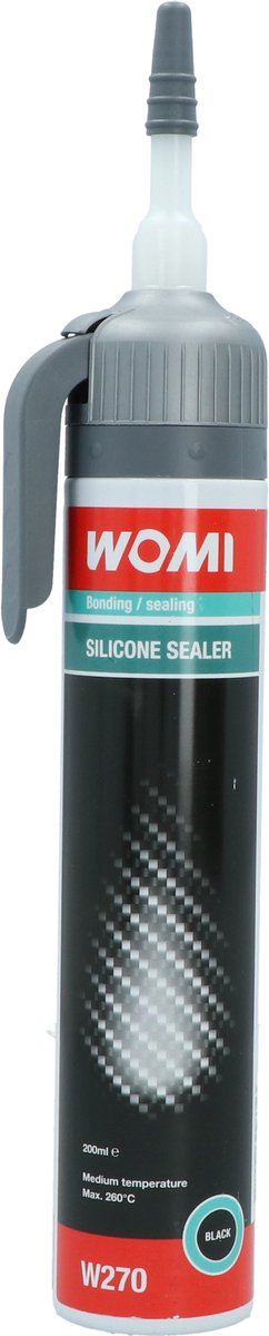 Womi w270 siliconenpakking – 200 ml zwart – hitte- oliebestendig – flexibele afdichting