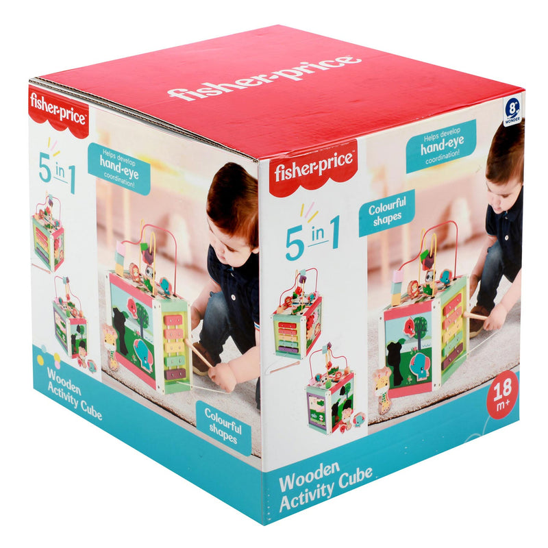 Load image into Gallery viewer, Fisher Price Activiteiten Kubus Hout
